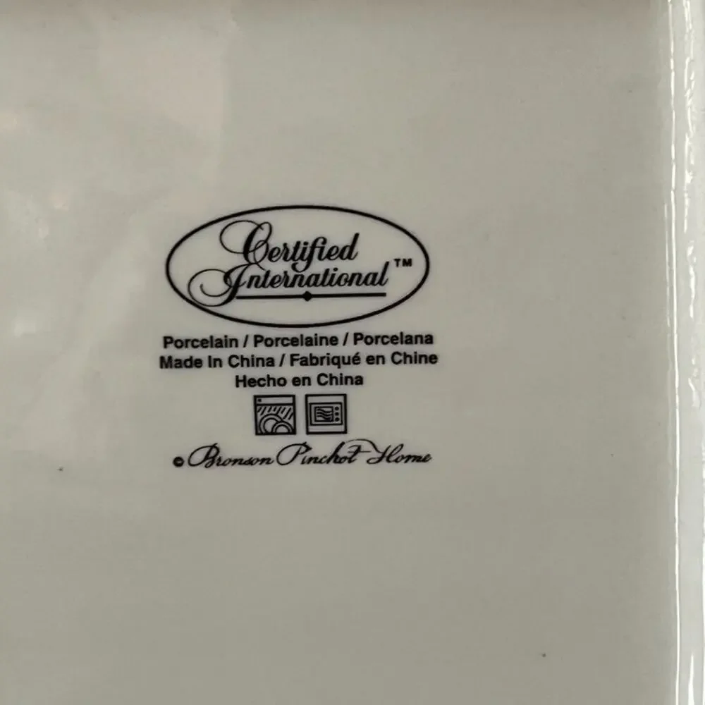 Certified International Bronson Pinchot Home Serving Bowl Set of 4 Blue & White